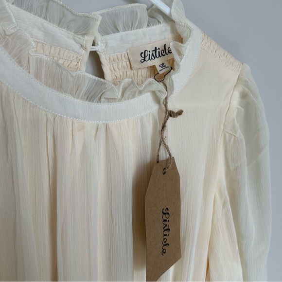 Women’s Listicle Dress, Cream, Large - Picture 3 of 4